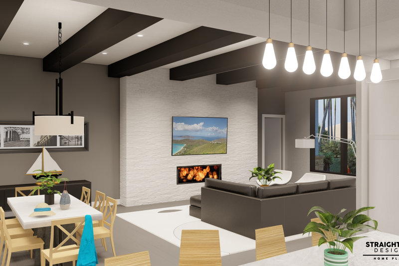 Architectural House Design - Interior - Dining Room for Modern House Plan #1122-11 - 2 bed, 3 bath