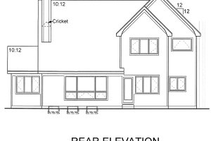 Exterior - Rear Elevation for Cottage House Plan #312-133 - 3 bed, 2.5 bath