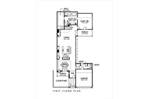Floor Plan - Main Floor for Modern House Plan #449-1 - 3 bed, 3 bath