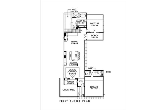 Floor Plan - Main Floor for Modern House Plan #449-1 - 3 bed, 3 bath