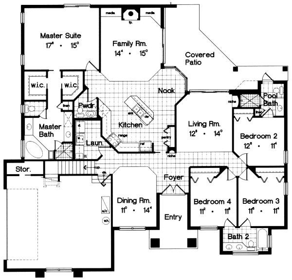 European Floor Plan - Main Floor Plan #417-233