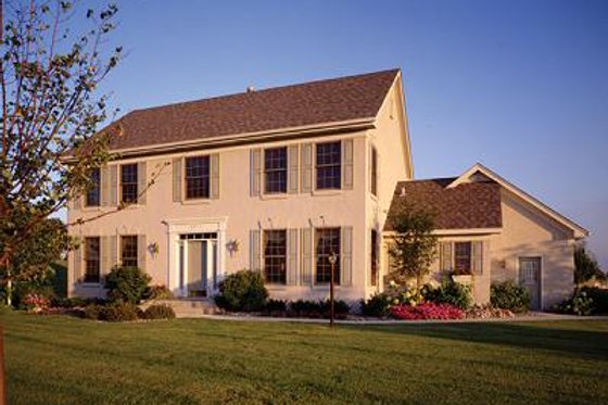 Exterior - Front Elevation for Colonial House Plan #51-340 - 4 bed, 2.5 bath