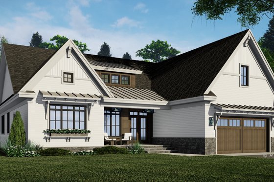 Exterior - Front Elevation 3 for Farmhouse House Plan #51-1231 - 3 bed, 2.5 bath