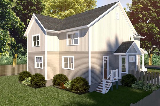 Exterior - Front Elevation 3 for Southern House Plan #79-242 - 3 bed, 2 bath
