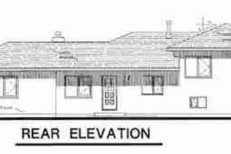 Home Plan - Exterior - Rear Elevation for European House Plan #18-9070 - 3 bed, 2 bath