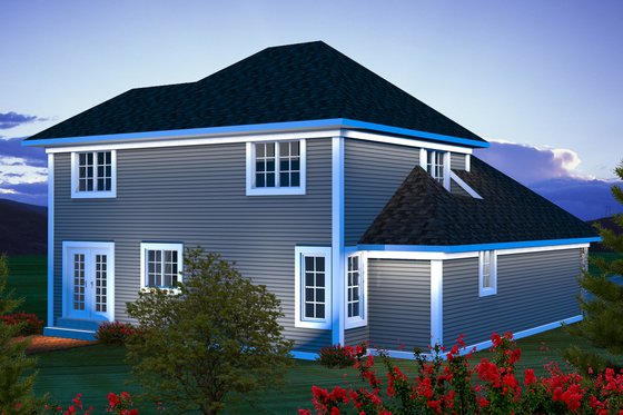 Exterior - Rear Elevation for Traditional House Plan #70-1163 - 4 bed, 2.5 bath