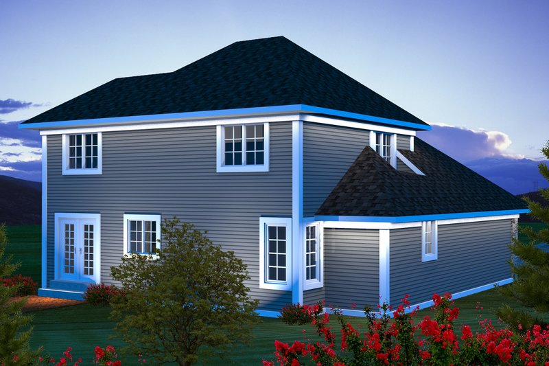 Dream House Plan - Exterior - Rear Elevation for Traditional House Plan #70-1163 - 4 bed, 2.5 bath