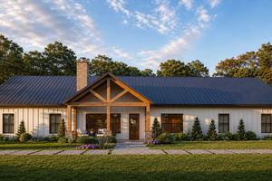 Exterior - Front Elevation for Barndominium House Plan #1117-7 - 4 bed, 3.5 bath
