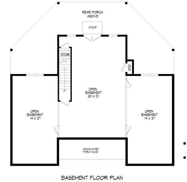 House Blueprint - Country Floor Plan - Lower Floor Plan #932-1348