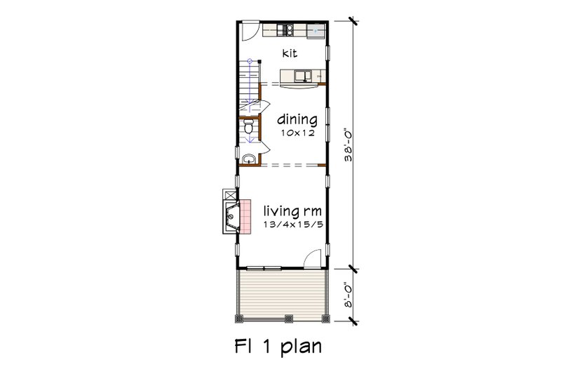 Architectural House Design - Floor Plan - Main Floor for Craftsman House Plan #79-278 - 2 bed, 2.5 bath