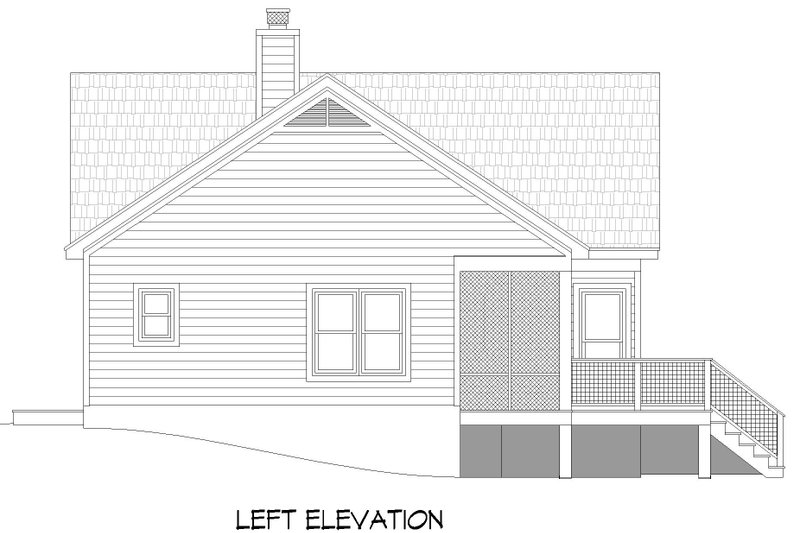 Architectural House Design - Exterior - Other Elevation for Southern House Plan #932-890 - 2 bed, 2 bath
