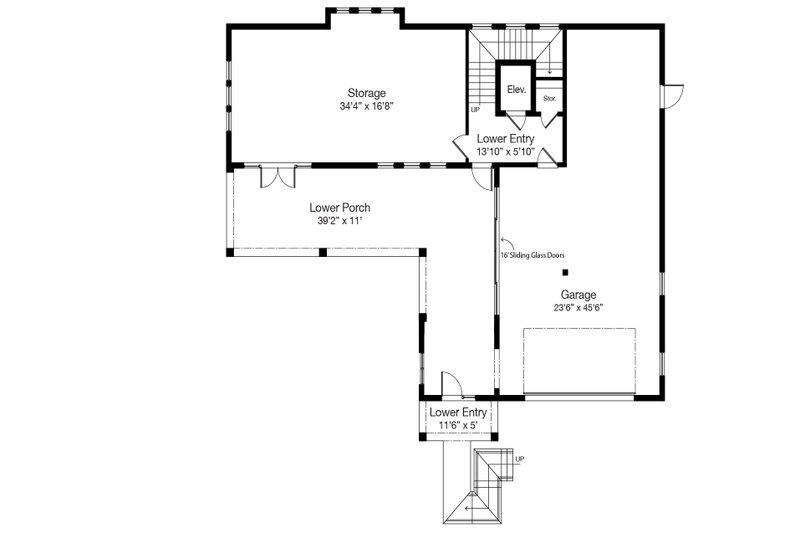 Home Plan - Floor Plan - Lower Floor for Traditional House Plan #938-160 - 3 bed, 3.5 bath