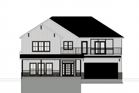 Exterior - Front Elevation for Farmhouse House Plan #1109-6 - 5 bed, 3 bath
