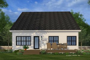 Exterior - Rear Elevation for Farmhouse House Plan #51-1346 - 4 bed, 3.5 bath