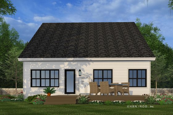 Exterior - Rear Elevation for Farmhouse House Plan #51-1346 - 4 bed, 3.5 bath