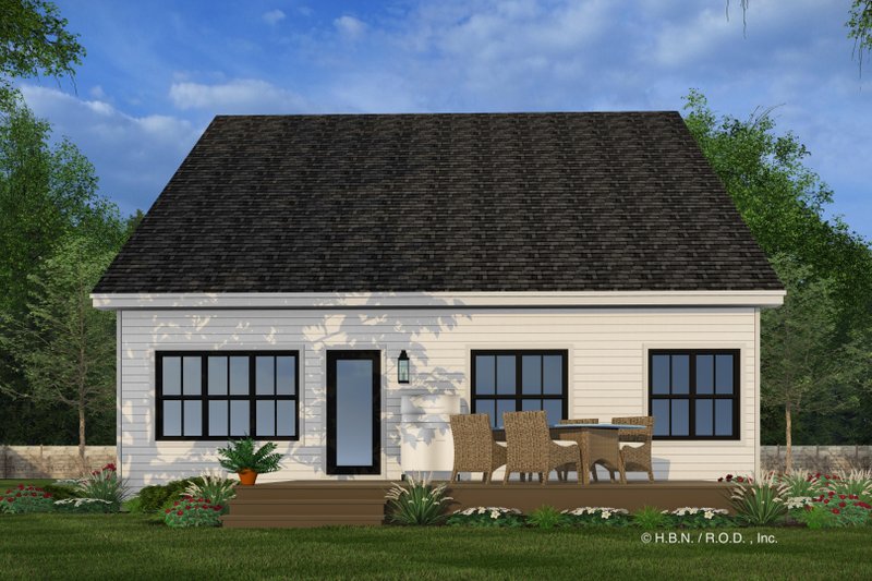 House Design - Exterior - Rear Elevation for Farmhouse House Plan #51-1346 - 4 bed, 3.5 bath