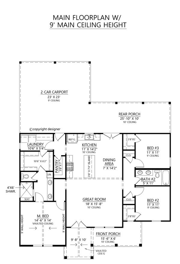 Farmhouse Floor Plan - Main Floor Plan #1074-118