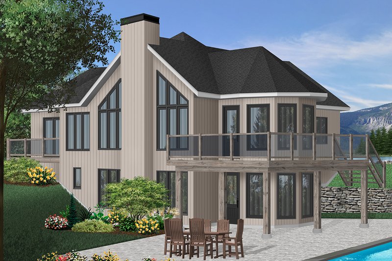 House Design - Exterior - Front Elevation 4 for Contemporary House Plan #23-873 - 2 bed, 2 bath