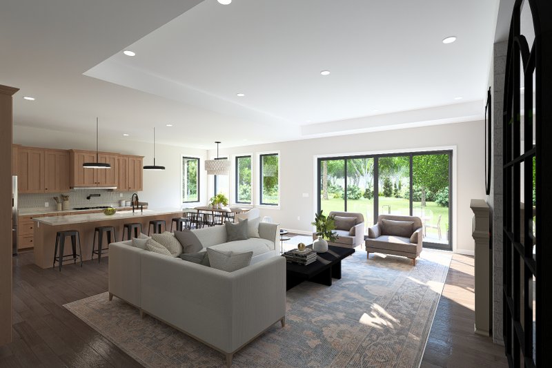 House Blueprint - Interior - Family Room 7 for European House Plan #1060-443 - 3 bed, 2 bath