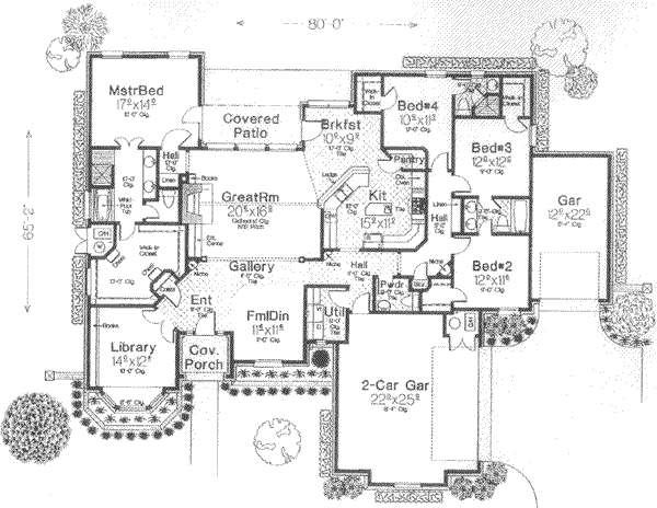 European Floor Plan - Main Floor Plan #310-380