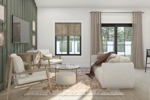 Interior - Family Room for Cottage House Plan #455-333 - 1 bed, 1 bath