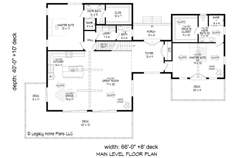 Home Plan - Floor Plan - Main Floor for Southern House Plan #932-797 - 4 bed, 3.5 bath