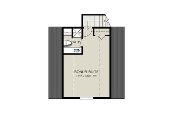 Floor Plan - Other Floor for Ranch House Plan #18-2004 - 3 bed, 3 bath