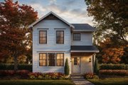 Farmhouse Style House Plan - 3 Beds 2.5 Baths 1331 Sq/Ft Plan #124-310 Exterior 