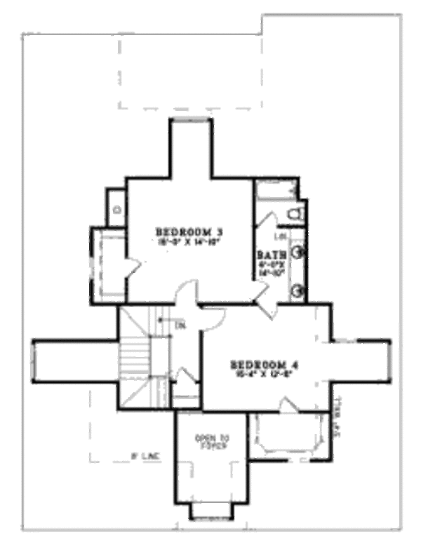 European Floor Plan - Upper Floor Plan #17-2298