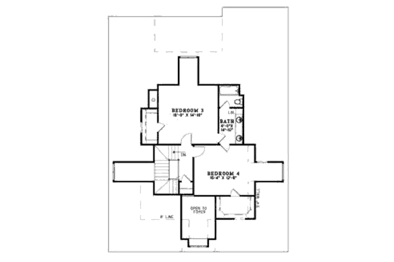 Dream House Plan - Floor Plan - Upper Floor for European House Plan #17-2298 - 4 bed, 3 bath