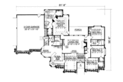 European Style House Plan - 4 Beds 2.5 Baths 2316 Sq/Ft Plan #40-147 