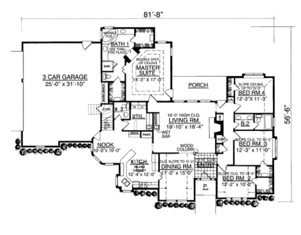 Home Plan - European Floor Plan - Main Floor Plan #40-147