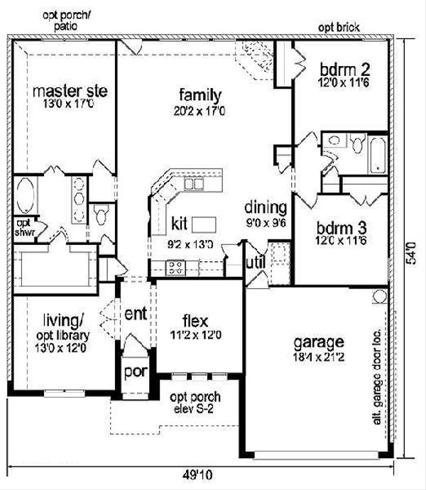 Tudor Floor Plan - Main Floor Plan #84-269