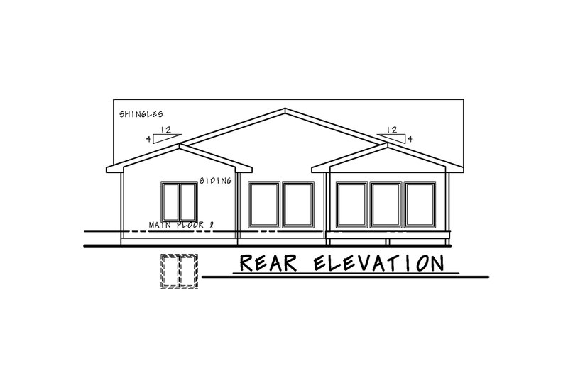Dream House Plan - Exterior - Rear Elevation for Farmhouse House Plan #20-2497 - 3 bed, 3 bath