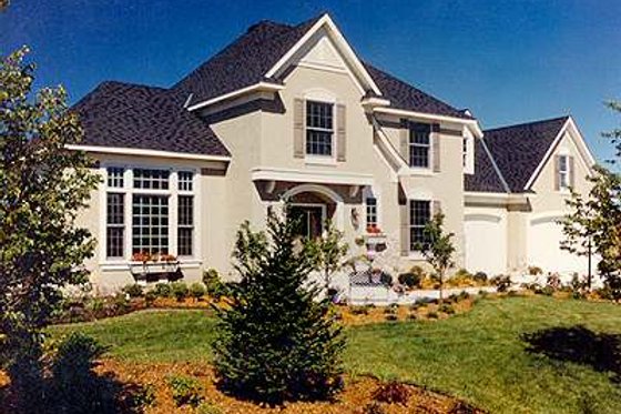 European Exterior - Front Elevation Plan #51-128