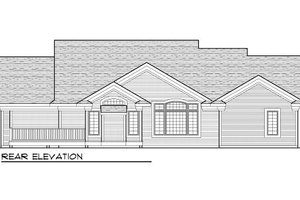 Exterior - Rear Elevation for Traditional House Plan #70-1002 - 2 bed, 2 bath