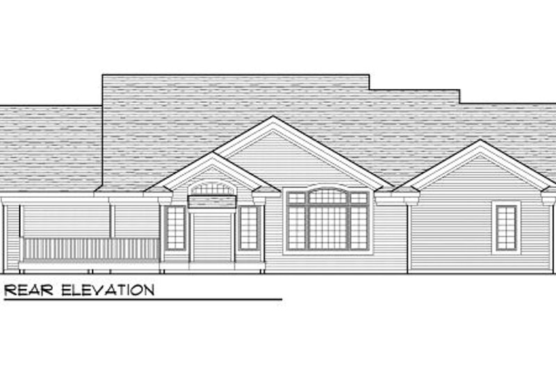 Dream House Plan - Exterior - Rear Elevation for Traditional House Plan #70-1002 - 2 bed, 2 bath