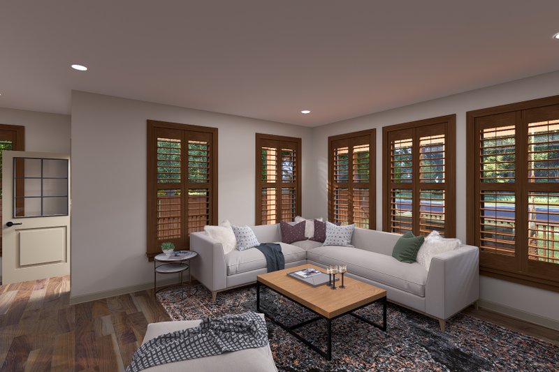 Architectural House Design - Interior - Family Room 1 for Ranch House Plan #1060-386 - 2 bed, 2 bath