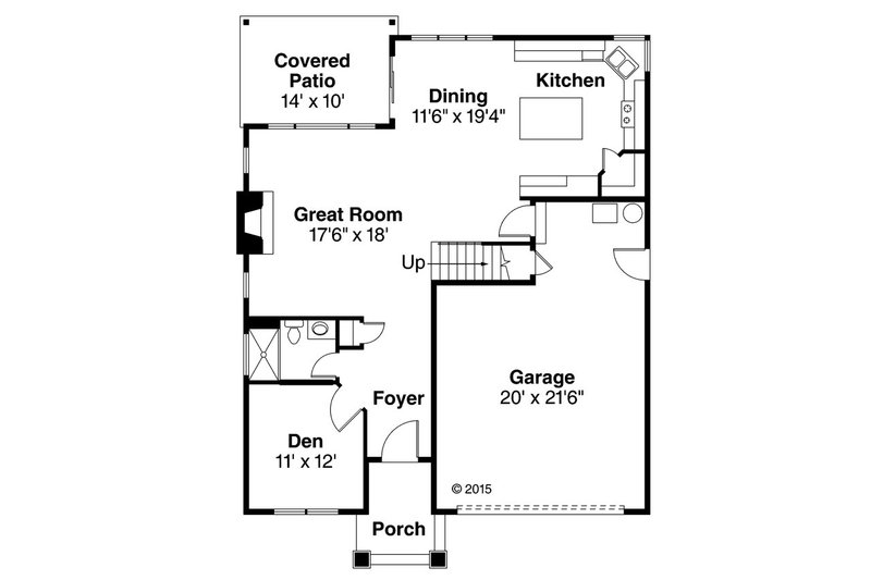 Dream House Plan - Floor Plan - Main Floor for Traditional House Plan #124-1018 - 3 bed, 3 bath