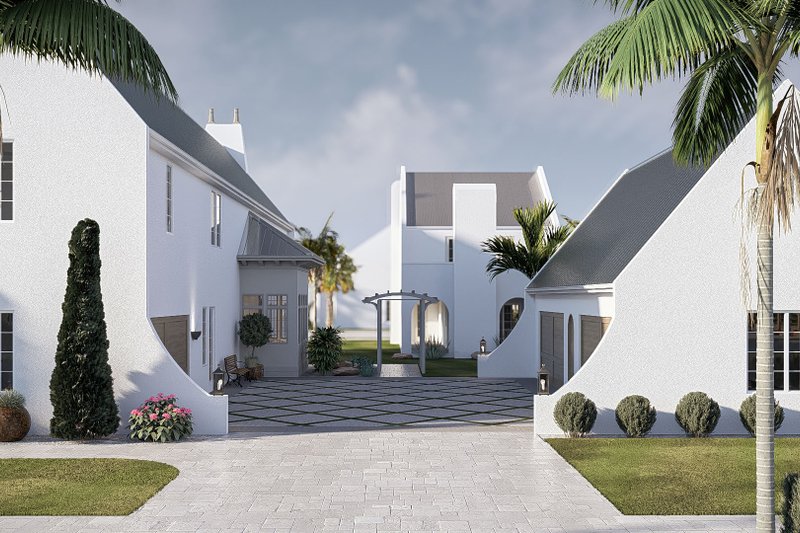 House Blueprint - Exterior - Outdoor Living for Beach House Plan #455-768 - 6 bed, 6.5 bath