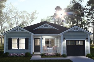 Home Plan - Exterior - Front Elevation for Cottage House Plan #513-2483 - 3 bed, 3 bath
