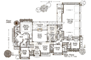 European Style House Plan - 3 Beds 3.5 Baths 3063 Sq/Ft Plan #310-981 