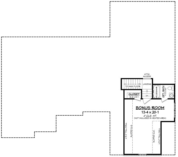 Architectural House Design - Bonus Room Option
