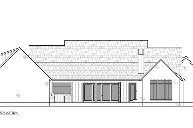 House Blueprint - Exterior - Rear Elevation for Farmhouse House Plan #1074-133 - 4 bed, 3.5 bath