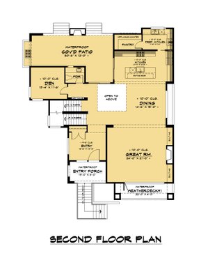 Floor Plan - Upper Floor for Contemporary House Plan #1066-133 - 5 bed, 4 bath