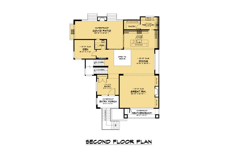 Architectural House Design - Floor Plan - Upper Floor for Contemporary House Plan #1066-133 - 5 bed, 4 bath