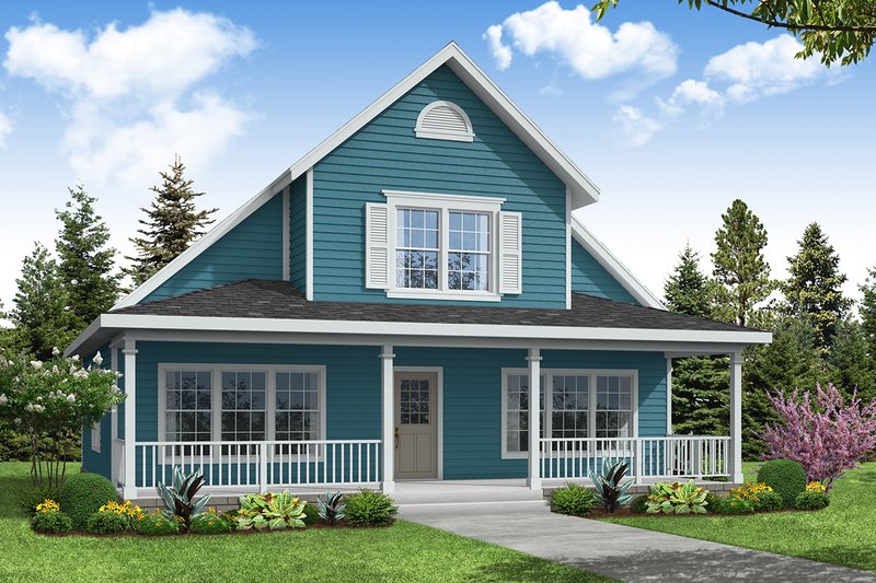 House Design - Cottage Exterior - Front Elevation Plan #124-380