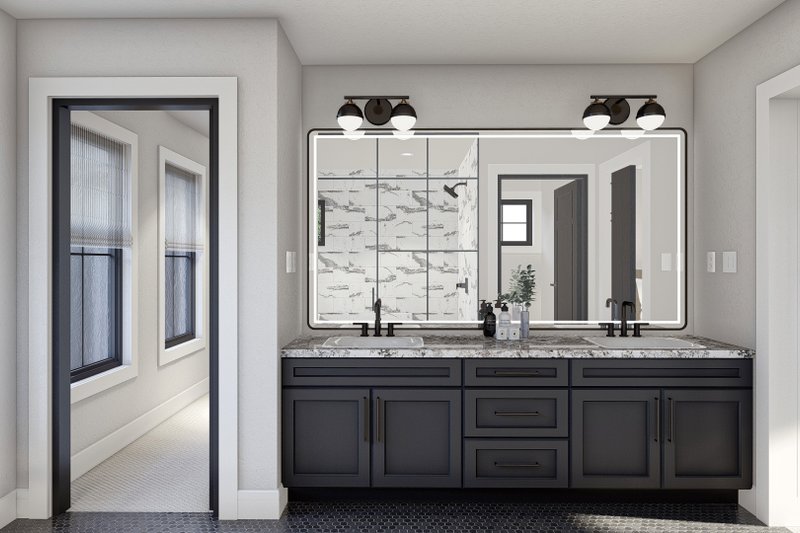 House Blueprint - Interior - Bathroom 4 for Modern House Plan #455-528 - 4 bed, 4.5 bath