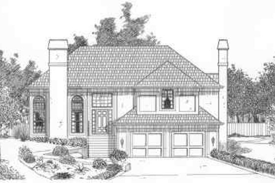 Exterior - Front Elevation for Traditional House Plan #6-172 - 3 bed, 3 bath