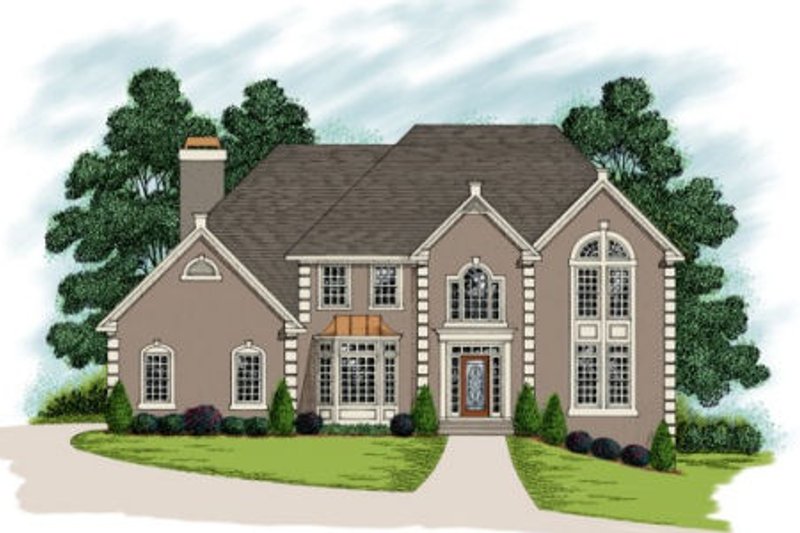 Dream House Plan - European Exterior - Front Elevation Plan #56-211